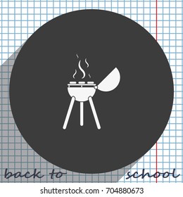 BBQ icon. Grill illustration.