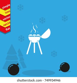 BBQ icon. Grill illustration.