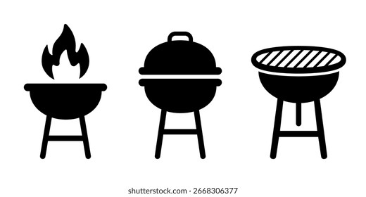 Icono de barbacoa. Conjunto de iconos de parrilla