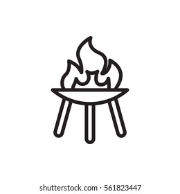 bbq icon illustration isolated vector sign symbol