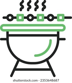 BBQ Icon image. Suitable for mobile application.