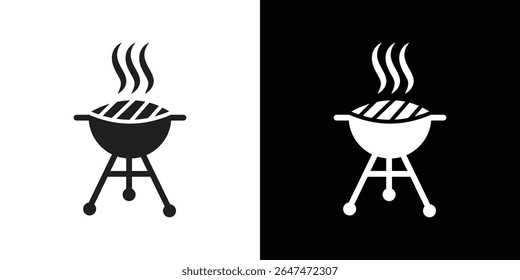BBQ icon Isolated flat vector in outline