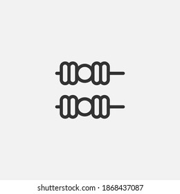 BBQ icon isolated on background. Food symbol modern, simple, vector, icon for website design, mobile app, ui. Vector Illustration