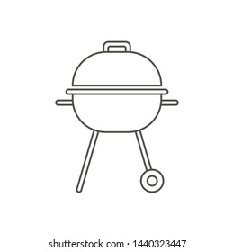 BBQ Icon Isolated On White Background. Barbecue Grill Symbol Modern Simple Vector Icon For Website Or Mobile App
