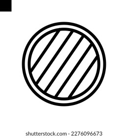vector de línea de icono bbq