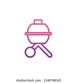 B-B-Q icon in Nolan style