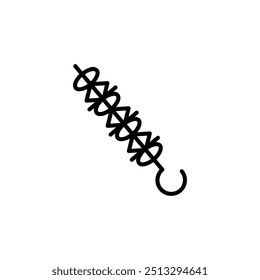 bbq icon. Outline style design isolated on white background