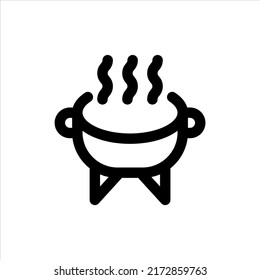 Bbq icon, Outline style, Vector Editable
