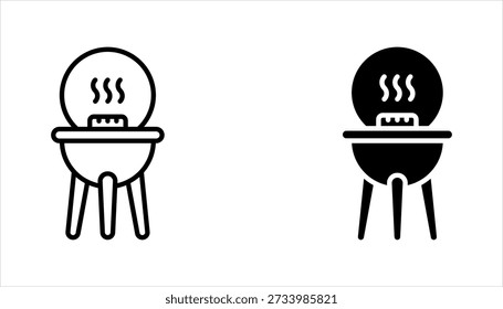 BBQ icon set. Grilling icon set. Grill bbq vector icon set. vector illustration on white background