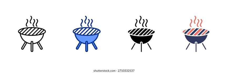 Ícone churrasco define coleção de vários estilos