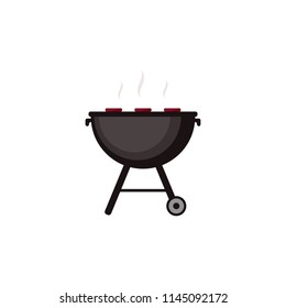 Bbq icon sign. Flat style