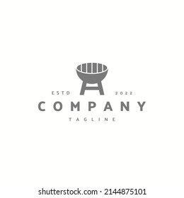Bbq icon sign symbol hipster vintage logo design vector illustration