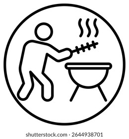 BBQ icon simple flat icon vector symbol