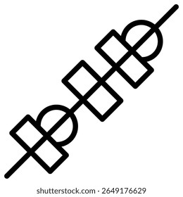 BBQ icon Thin line vector design