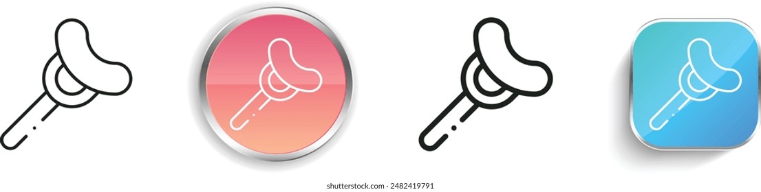 bbq icon. Thin Linear, Regular and Button Style Design Isolated On White Background