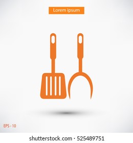 bbq icon vector, flat design best vector icon