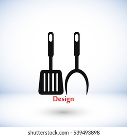 bbq icon vector, flat design best vector icon