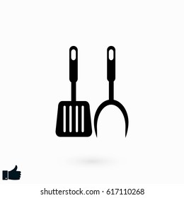 bbq icon vector, flat design best vector icon