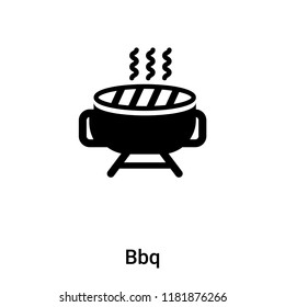 Bbq icon vector isolated on white background, logo concept of Bbq sign on transparent background, filled black symbol