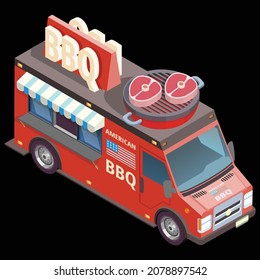 BBQ icon vector isometric design