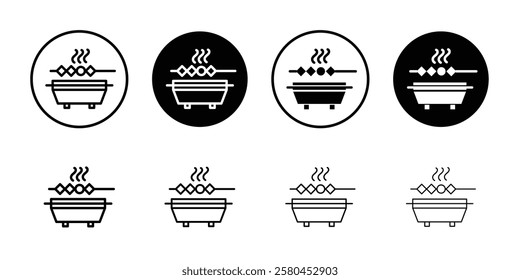 BBQ icon Vector logo outline