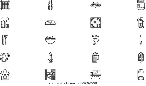 Bbq icons High-Quality Vector Icons Collection with Editable Stroke. Ideal for Professional and Creative Projects.