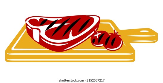 Ilustración de barbacoa con objetos de parrilla e iconos. Cocina estilizada y productos de restauración.