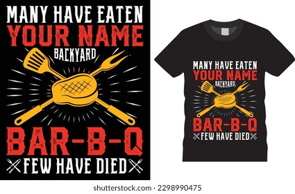 BBQ illustration vector typography t-shirt design Perfect for print Template. BBQ grill, BBQ food, meet, beef, grilling Typography vector t shirt design ready for print poster banner cooking design.