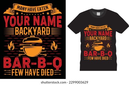 BBQ illustration vector typography t-shirt design Perfect for print Template. BBQ grill, BBQ food, meet, beef, grilling Typography vector t shirt design ready for print poster banner cooking design.