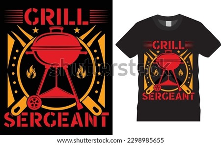 BBQ illustration vector typography t-shirt design Perfect for print Template. BBQ grill, BBQ food, meet, beef, grilling Typography vector t shirt design ready for print poster banner cooking design.