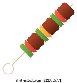 BBQ isolated on white background, illustration, icon, element