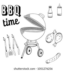 BBQ Items Hand drawn