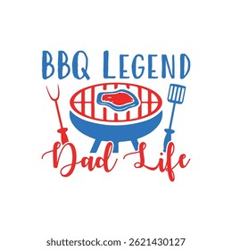 Projeto do dia do memorial da vida do pai da legenda do churrasco