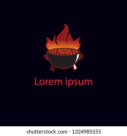 BBQ logo Barbecue menu logo template design vector