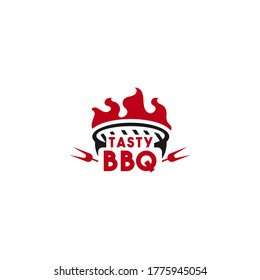 concepto de diseño de logotipo bbq adecuado para su tienda