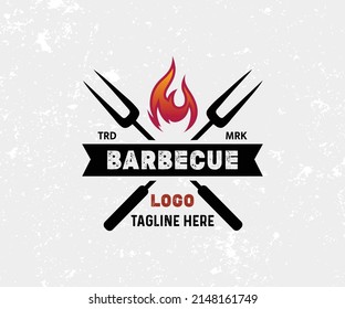 BBQ Logo Design Template. Creative Grill, Barbeque, Barbecue, Logo.