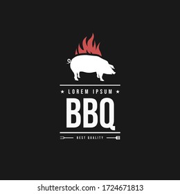 bbq logo red black food