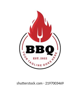 bbq  logo template design creative