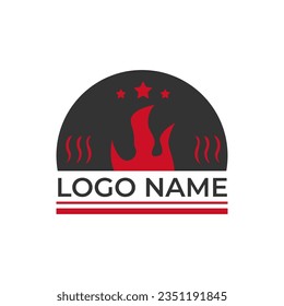 BBQ Logo Template with Star. eps 10