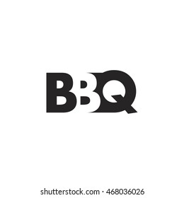 BBQ Logo. Vector Graphic Branding Letter Element. White Background