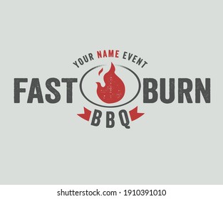 Logo de BBQ para tu evento de fiesta