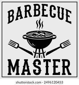 BBQ Master T-Shirt-Design, Papa Schürze Design, Vatertag Zitat, Grillen BBQ sagen, Opa König des Grills