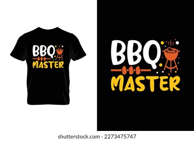 BBQ Master BBQ vector typography t-shirt design. Perfect for print items and bags, posters, cards, vector illustration.