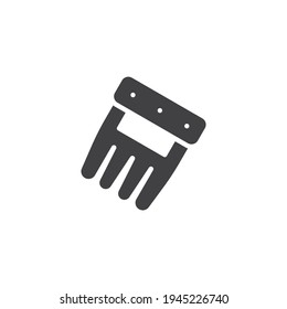 BBQ meat claws vector icon. filled flat sign for mobile concept and web design. Shredder claw glyph icon. Symbol, logo illustration. Vector graphics