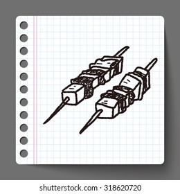 bbq meat doodle