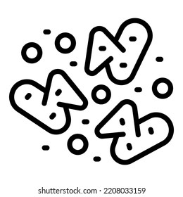 Vector de contorno de icono de carne de barbacoa. Cordero de cerdo. Alimentos en bruto