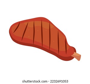 Icono de carne de barbacoa aislado