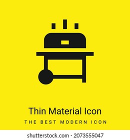 Bbq minimal bright yellow material icon
