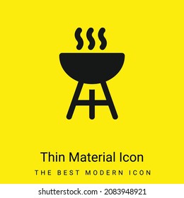 Bbq minimal bright yellow material icon