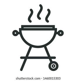 B-B-Q - minimal line web icon. simple vector illustration. concept for infographic, website or app. 